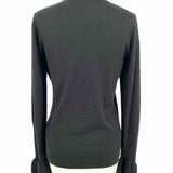 VERONICA BEARD Women's Black Size M Turtleneck Wool Knit Flare Long Sleeve