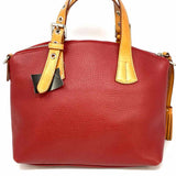 Dooney & Bourke Trina Red Zip Top Pebbled Leather Tote