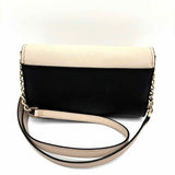 Kate Spade Cameron St Shreya Beige Black Saffiano Leather Wallet on Chain