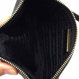 Prada Nylon Black Zip Wristlet Shoulder Bag