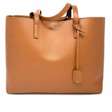 Saint Laurent 2024 Bold East/West Shopping Brown Leather Tote