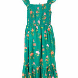 by Anthropologie Women's Green Size S Sleeveless Floral Dress