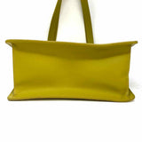 BAGGU chartreuse Leather Tote