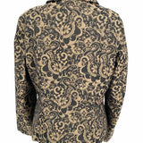 WEEKEND MaxMara Women's Brown/Black Size 12 Button Down Paisley Jacket