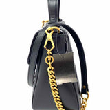 Gucci Marmont Top Handle Black Flap Quilted Leather Satchel