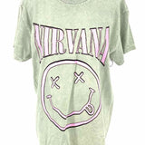 Nirvana Women's Green Size M Crew Graphics T-shirt