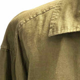 Free People Women's Green Size 10 Zip Linen Utility Jacket