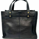 PARKER THATCH Small Mimi Black Pebbled Leather Tote