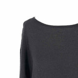 autumn cashmere Women's Black Size L Ruffled Cashmere Sweater