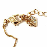 Swarovski Pink Gold Tone Pendant 17" Crystal Necklace
