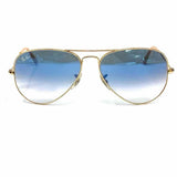 Ray Ban Small Metal Gold Blue Aviator Sunglasses