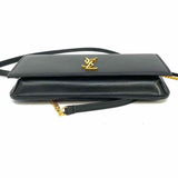 Saint Laurent Cassandre Phone Holder Black Crossbody Leather Clutch