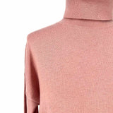 Kate Spade Women's Light Pink Size S Turtleneck Pockets Sweater