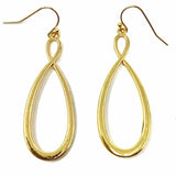 Liz Claiborne Gold Tone Dangle 2.25" Infinity Earrings