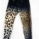 R13 Women's Black Brown Size 10/30 Skinny Leopard Pants