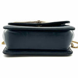 FRENCHYofCALIFORNIA Vintage Navy Crossbody Flap Leather Clutch