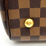 LOUIS VUITTON Duomo Coated Canvas Brown Boston Damier Ebene Satchel