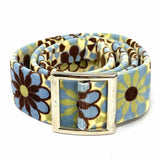 AS Designs Beige Brown Adjustable Floral Belt