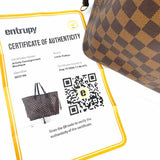 LOUIS VUITTON 2016 Neverfull GM Coated Canvas Brown Damier Ebene Tote