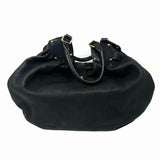 LOUIS VUITTON 2008 Mahina XL Black perforated Pebbled Leather Tote