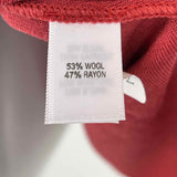 ST. JOHN Women's Red Size 12 Boatneck Ruffled Long Sleeve
