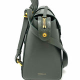 Senreve Midi Maestra Forest Green Pebbled Leather Convertible Backpack Satchel