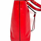 Tory Burch Miller Red Shoulder Leather Bucket Bag
