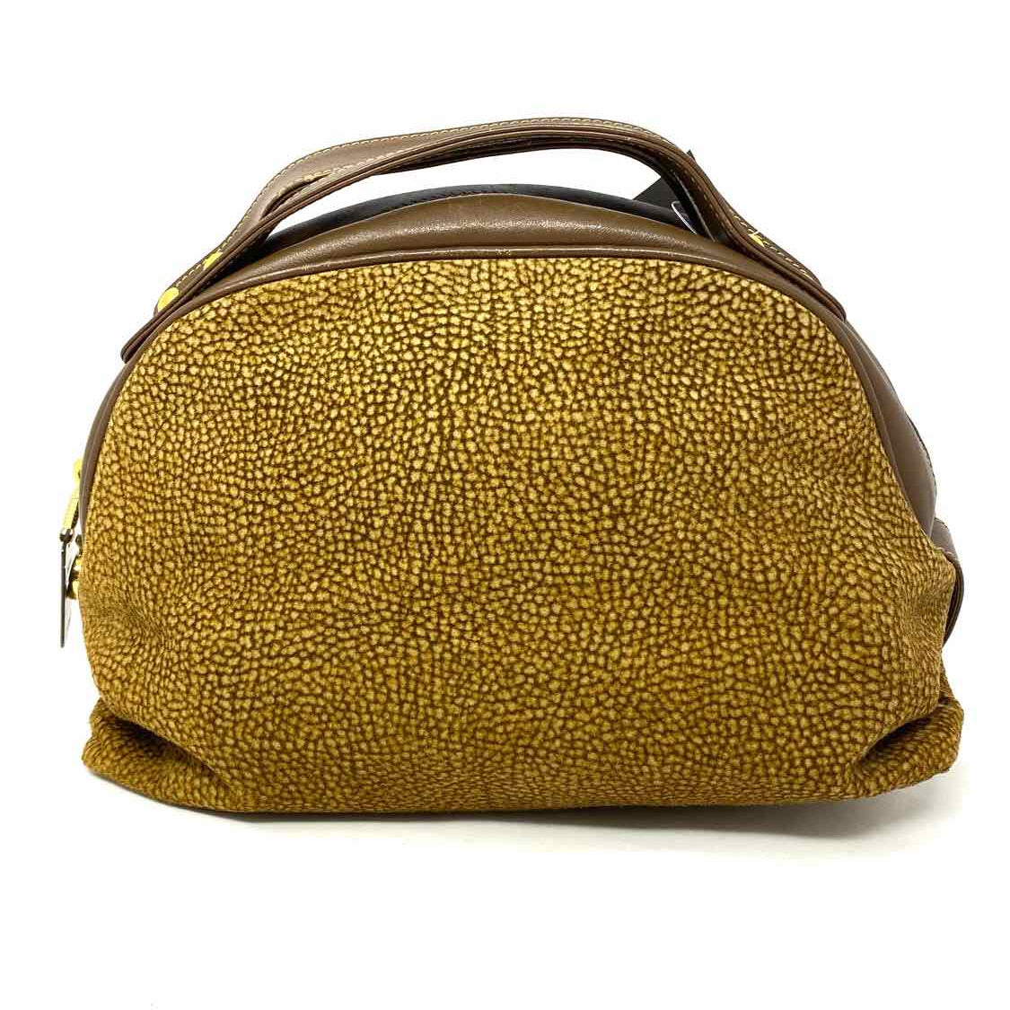 BORBONESE Brown Half Dome Speckled Clutch
