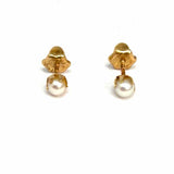 Princess Pride Creations 14K Gold White Stud Earrings