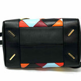 LOEWE Amazona 75 Multi-Color Top Handle Woven Leather Satchel