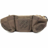 LOUIS VUITTON 2004 Ceinture Jogging Canvas Gray Black Damier Geant Waist Bag