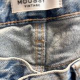 Moussy Women's Light Blue Size 25/0 Straight Distressed Jeans