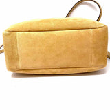 Tory Burch Romy Pick Stitch Large Bucket Bag Beige Suede Bucket Bag