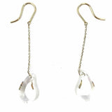 Tiffany & Co. Elsa Peretti 925 Sterling Silver Dangle Teardrop Crystal Earrings