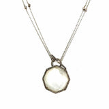Judith Jack 925 Sterling Silver Convertible 36" Pendant Mother of Pearl Necklace