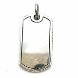 DAVID YURMAN 925 Sterling Silver Blue Dog Tag Sapphire Pendant