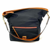 Dooney & Bourke Wayfarer Hobo Nylon Black Zip Tote Shoulder Bag