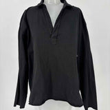 Frank & Eileen Women's Black Size L Collared Long Sleeve