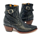 Freebird Morgan Women's Black Size 6 Ankle Leather Studded Boots