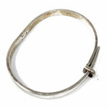 Estate 925 Sterling Silver Hinged 7.5" Bangle