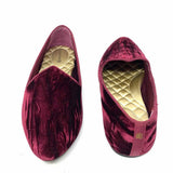 Birdies The Heron Women's Burgundy Size 9 Pointed Velvet Flats
