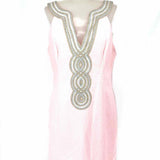 Lilly Pulitzer Vali Women's Pink Size 10 Shift Textured Embellished Dress