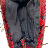 REBECCA MINKOFF Mason Red Zip Snake Clutch