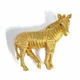 Tiffany & Co. Zebra Vintage 18K 750 Yellow Gold Sapphire Made in Germany Brooch
