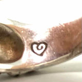 Brighton Prima Donna 8.25 .925 Silver Heart Blue Topaz Ring