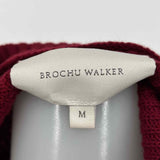 BROCHU WALKER Leith Women's Red Sz M Dolman Sleeve Wool Blend Cowl Neck Sweater