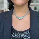 JOHN HARDY Jaisalmer .925 Sterling Silver 18k Dots Blue Topaz 16.5 in. Necklace