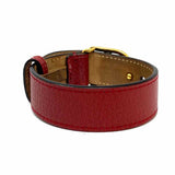 Gucci Leather Red Wide Marmont Bracelet