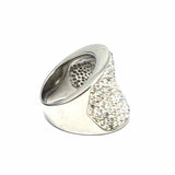 Stainless Steel Silver PAVE Crystal Ring