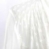 johnny was Kallia Women's White Size 2X Open Front Eyelet Kimono